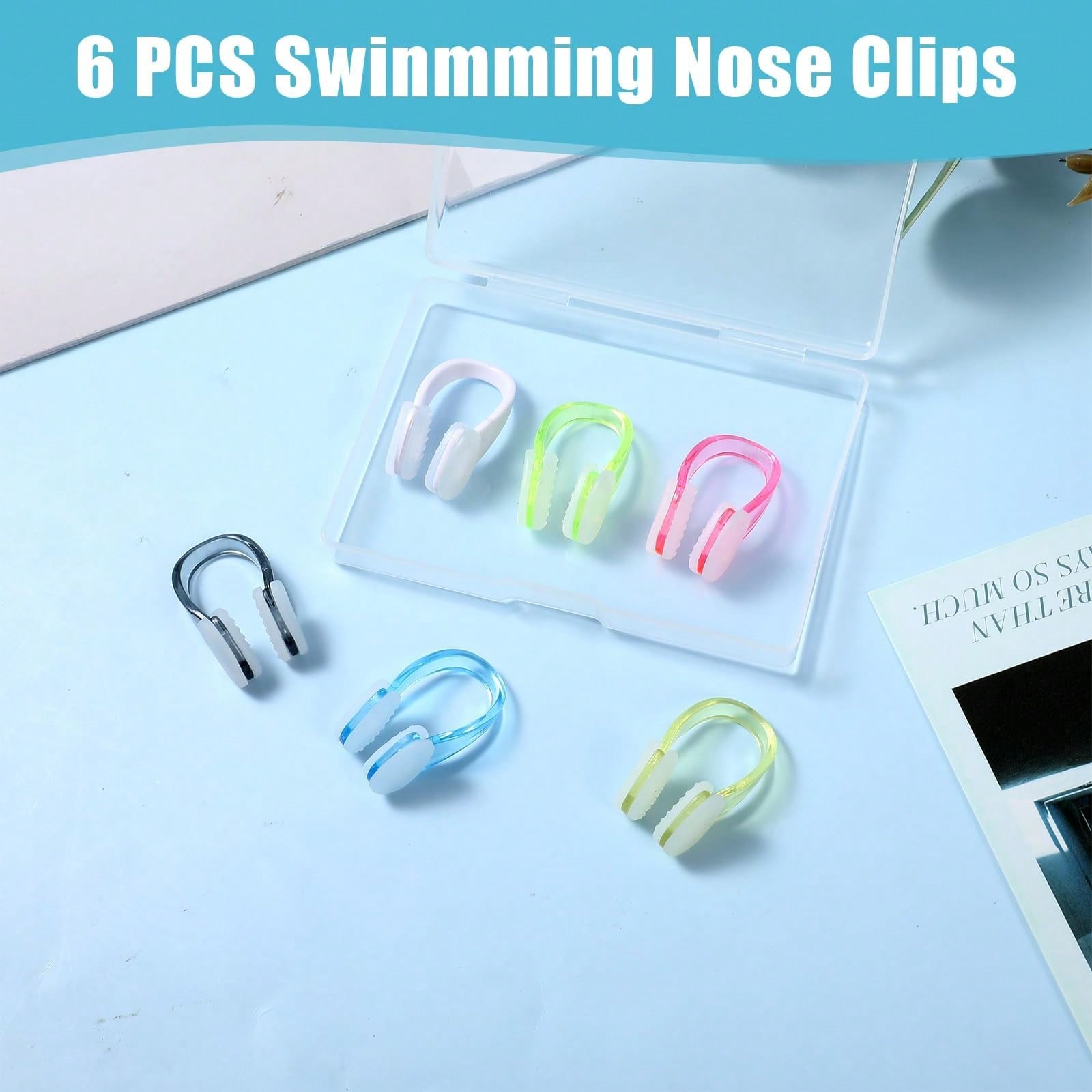 Aquatic Sports Swimming - Waterproof Silicone Swimming Nose Clips Set