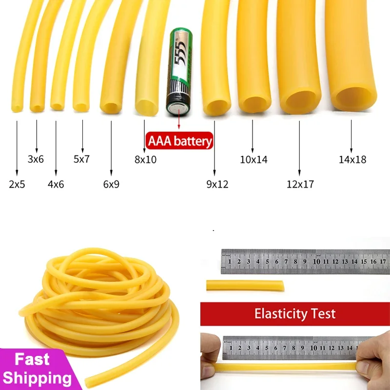 1~10m Nature Latex Rubber Hose - Speargun Rubber Band incelemesi ve fiyatı